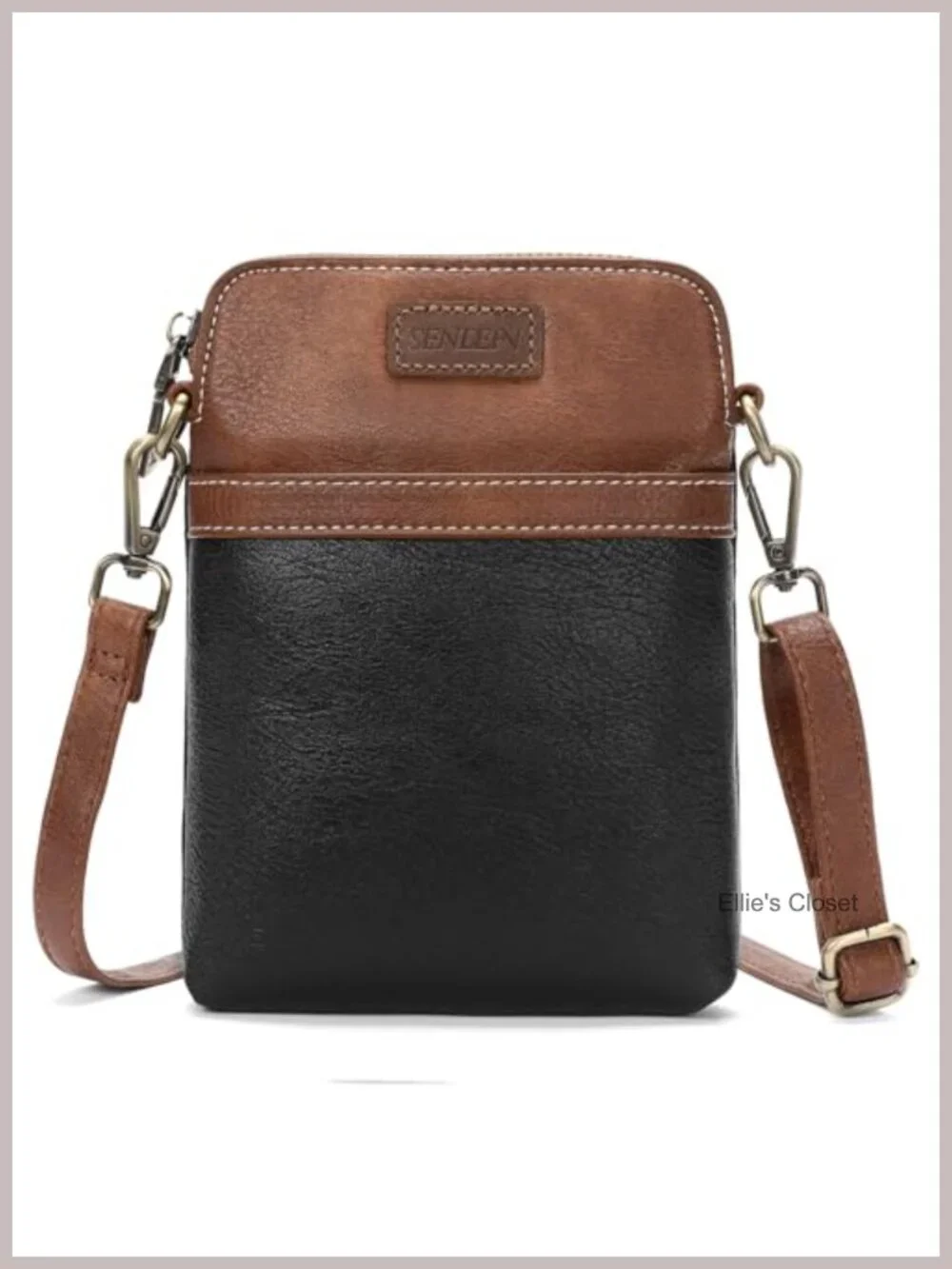 Small Vegan Leather Crossbody Bag with Adjustable Strap for Women Phone Purse